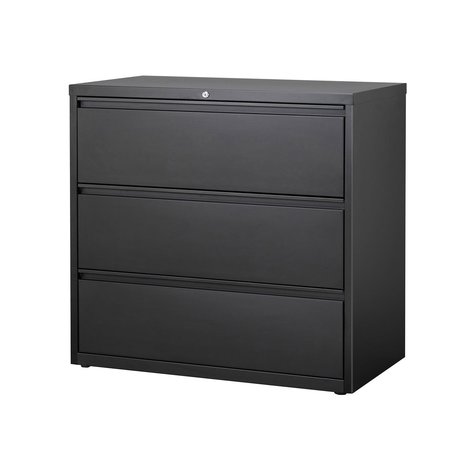 HIRSH INDUSTRIES Lateral File 42 Wide 3-Drawer, Black,  14998